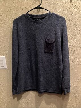 Nano Men's Dark Navy Crewneck Long Sleeve with Pocket